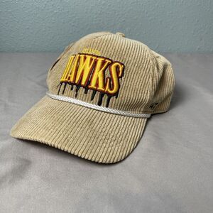 47 Brand Atlanta Hawks Tan Zombie Hitch Corduroy Bleeding SnapBack Rope Hat Cap